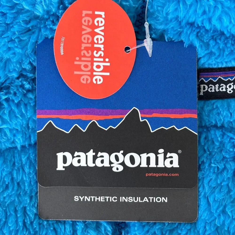 Patagonia Infant 3M Reversible Tribbles Bunting Snowsuit Turquoise Stripe NWT